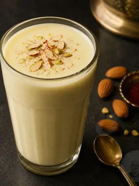 Image of homemade badam milk