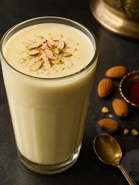 Image of homemade badam milk