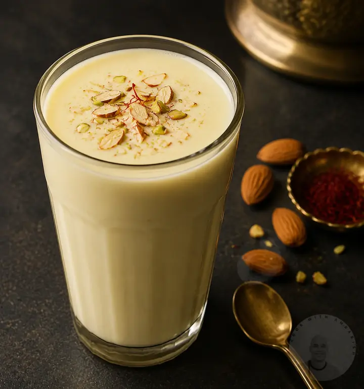 Image of homemade badam milk