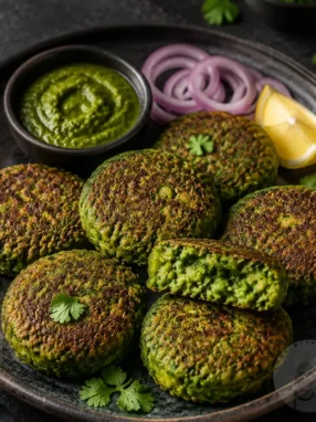 Hara Bhara Kebab on a plate