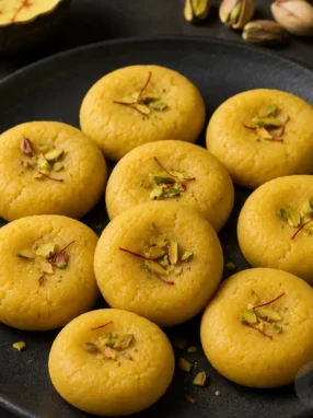 Image of homemade kesar pedha