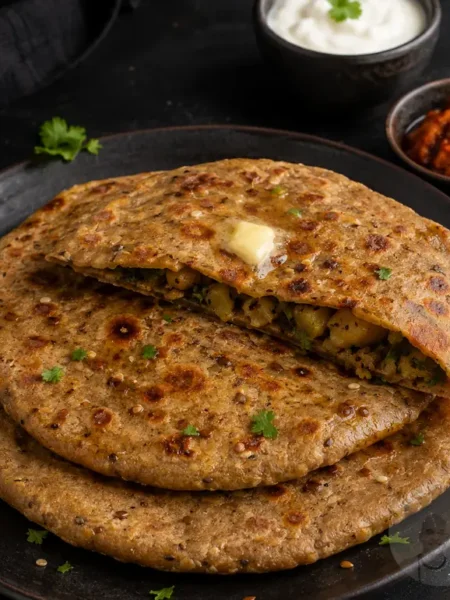 Aloo Paratha on a plate