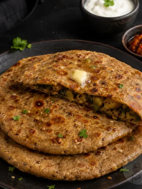 Aloo Paratha on a plate