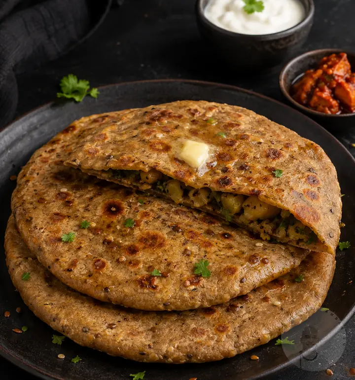 Aloo Paratha on a plate