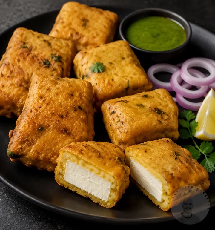 Paneer Pakora on a plate
