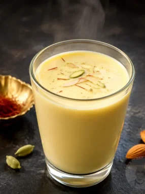 Saffron Milk in a glass