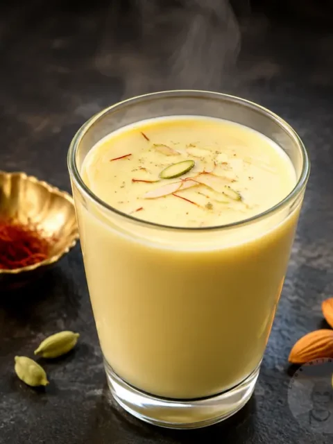 Saffron Milk in a glass