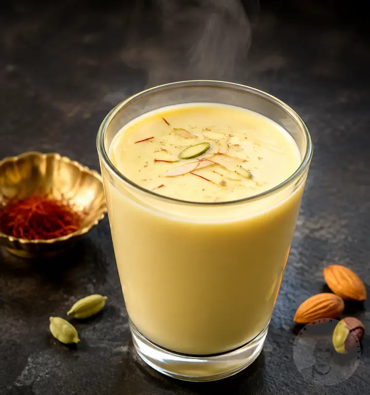 Saffron Milk in a glass
