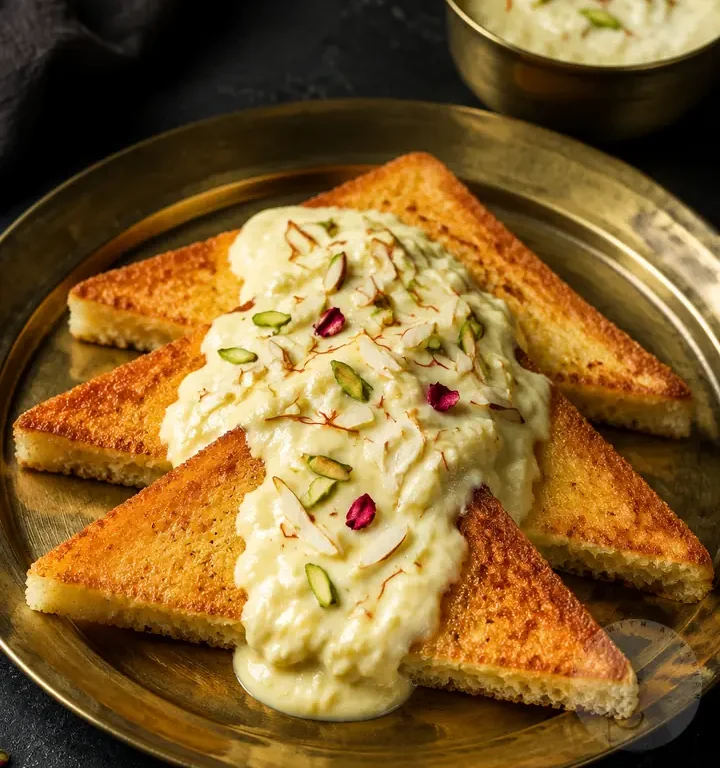 Shahi Tukda on a plate